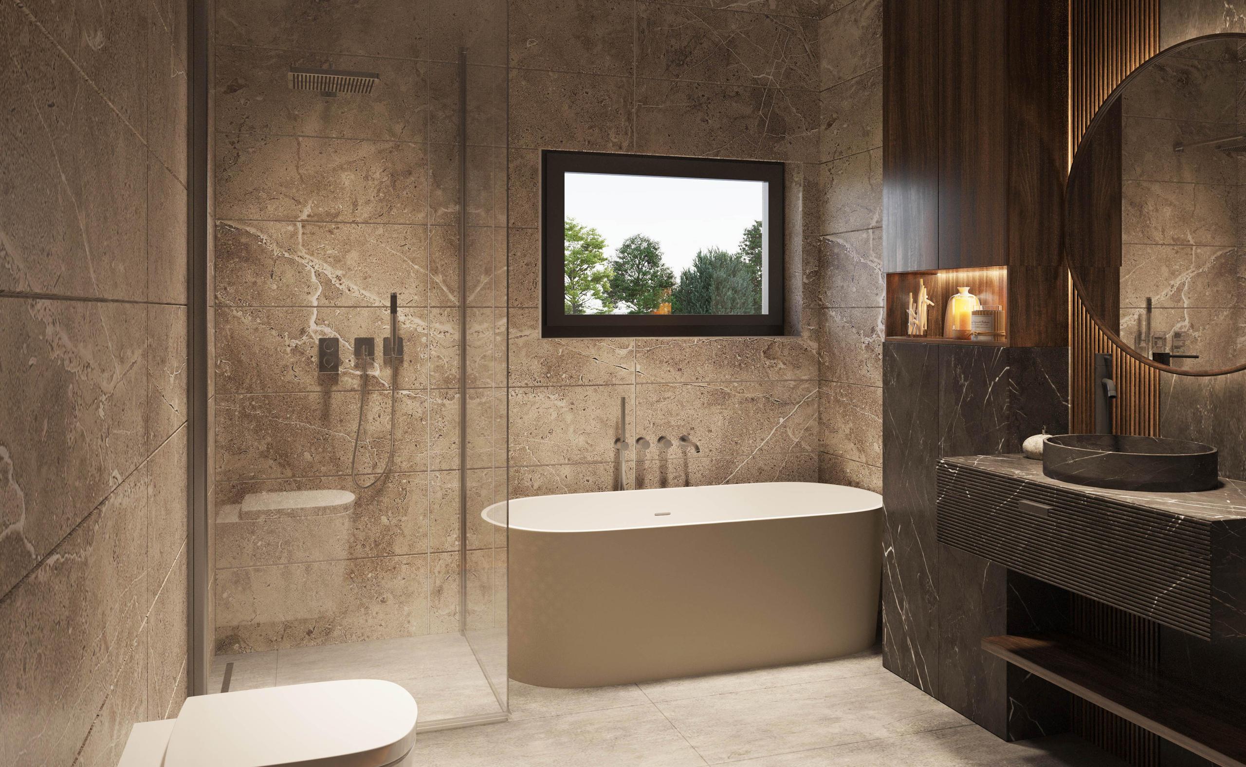 Wizualizacja wnętrza domu Crest